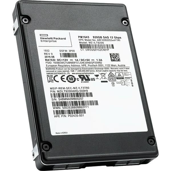 HP PM1643 920GB SAS FIPS Encrypted SSD